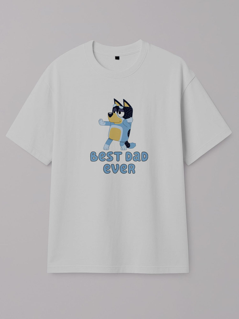 Bluey - Best Dad Ever - Regular/Oversized T-shirt Oversized White by inspire.inc