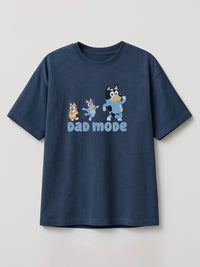 Bluey - Dad Mode - Regular/Oversized T-shirt Oversized Heather Blue by inspire.inc