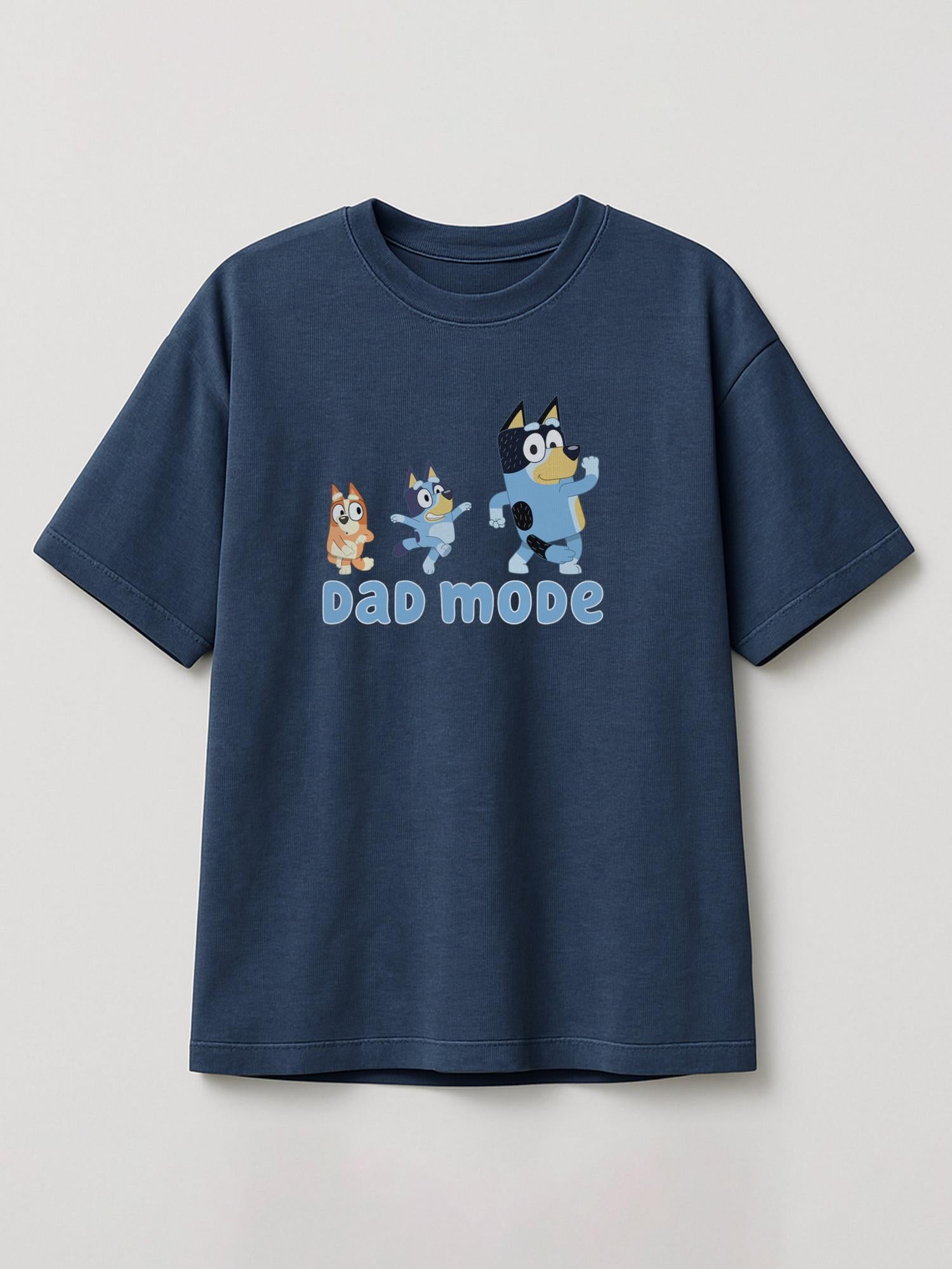 Bluey - Dad Mode - Regular/Oversized T-shirt Oversized Heather Blue by inspire.inc
