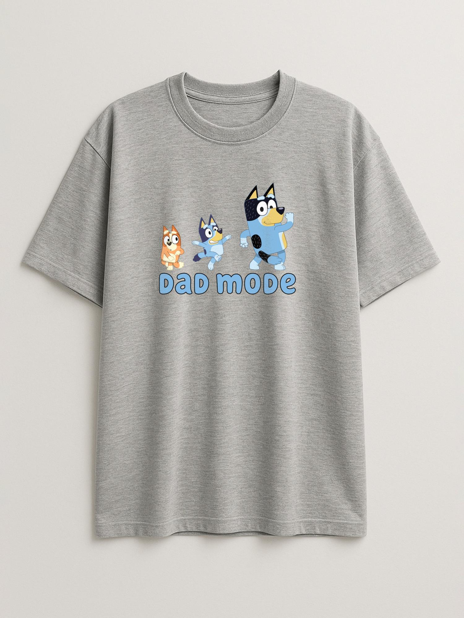 Bluey - Dad Mode - Regular/Oversized T-shirt Oversized Light Heather Gray by inspire.inc