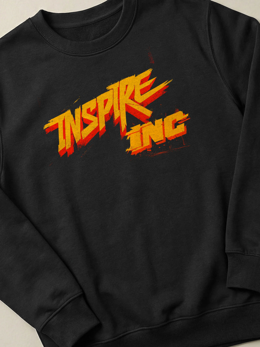 Bold Identity - Regular/Oversized Sweatshirt Black close-up by inspire.inc