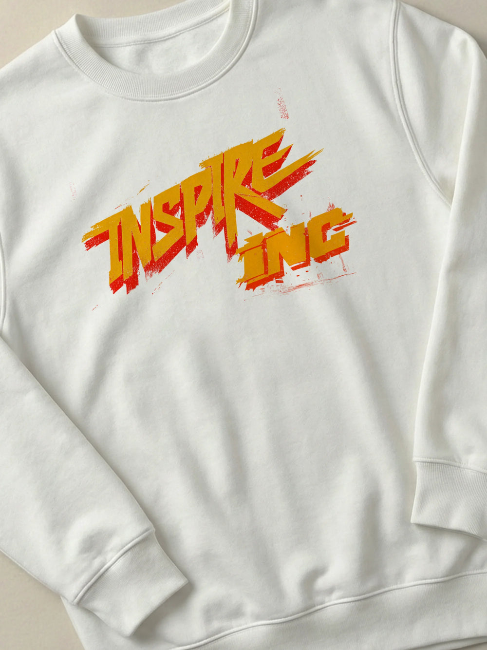 Bold Identity - Regular/Oversized Sweatshirt White close-up by inspire.inc