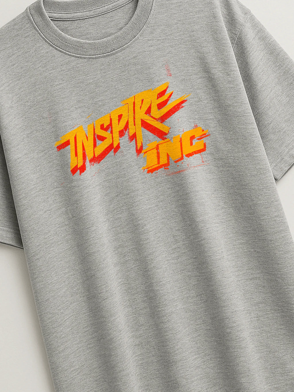 Bold Identity - Regular/Oversized T-shirt Light Heather Gray close-up by inspire.inc