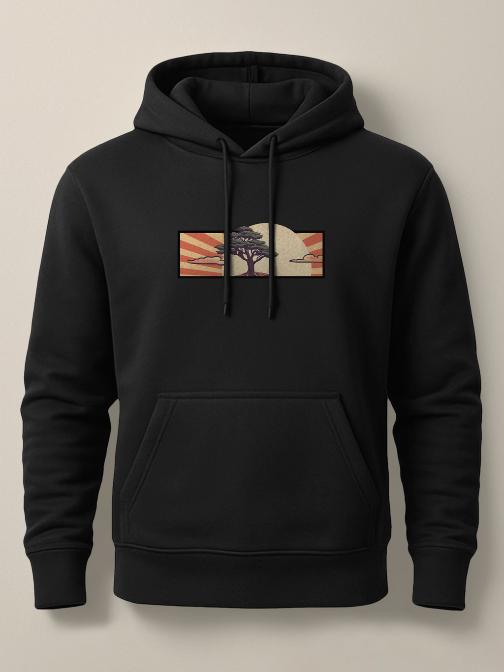 Cedar Japan Sunrise - Hoodie Light Black by inspire.inc