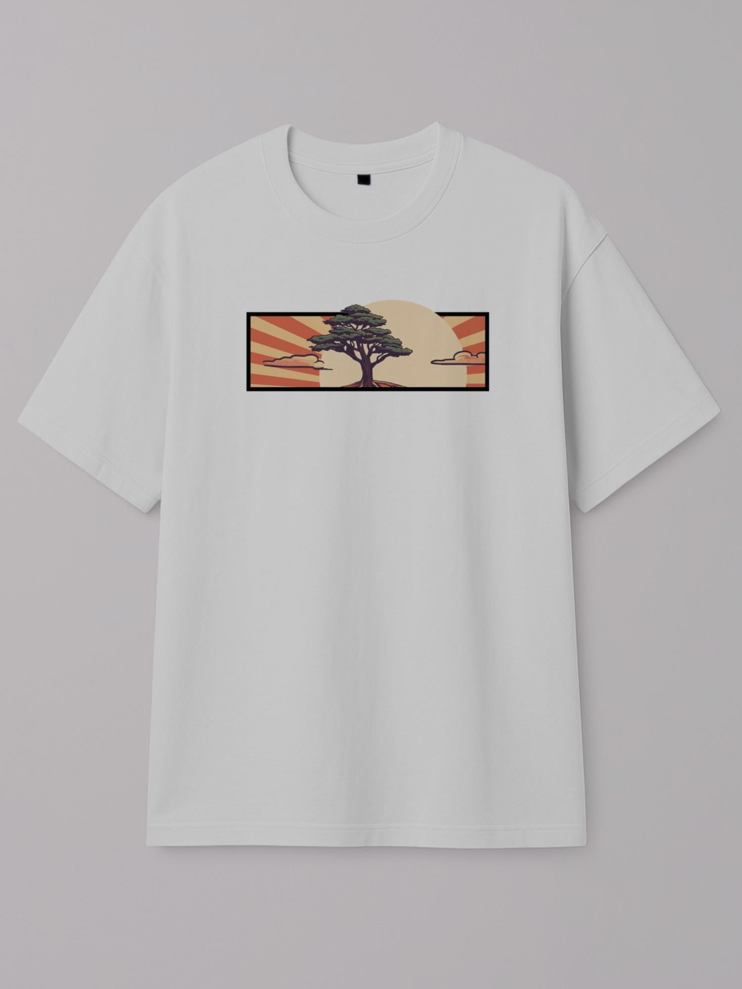 Cedar Japan Sunrise - Regular/Oversized T-shirt Oversized White by inspire.inc