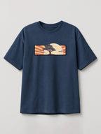 Cedar Japan Sunrise - Regular/Oversized T-shirt Oversized Heather Blue by inspire.inc