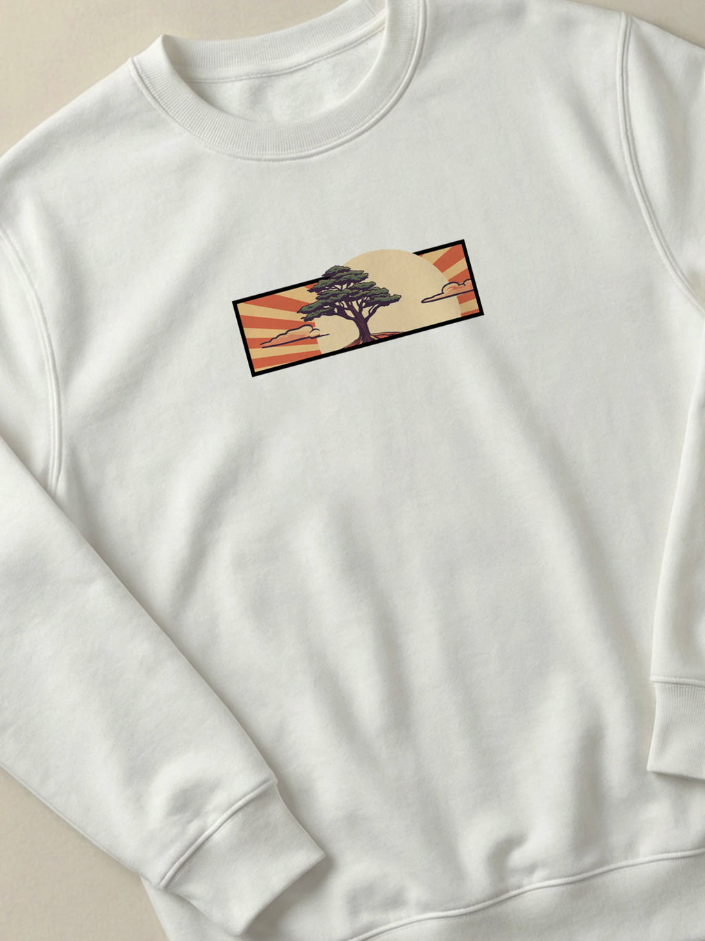 Cedar Japan Sunrise - Regular/Oversized Sweatshirt by inspire.inc