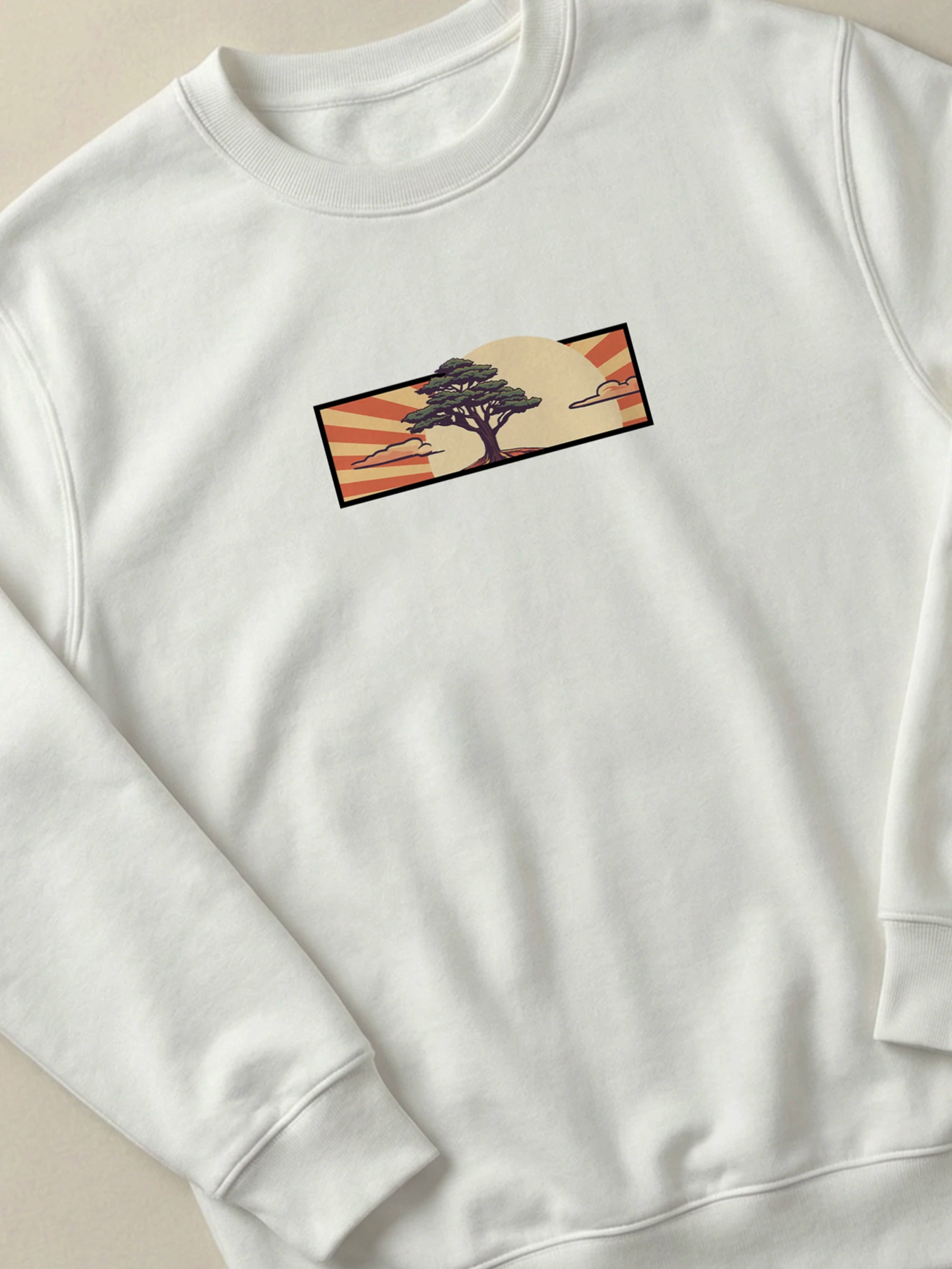 Cedar Japan Sunrise - Regular/Oversized Sweatshirt by inspire.inc