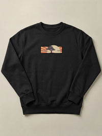 Cedar Japan Sunrise - Regular/Oversized Sweatshirt Regular Fit Black by inspire.inc
