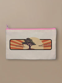 Cedar Japan Sunrise - Zipper Pouch Pink by inspire.inc
