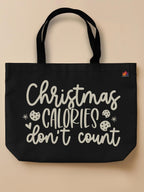 Christmas Calories - Neo Tote Bag Black Front Only by inspire.inc
