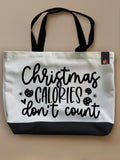 Christmas Calories - Neo Tote Bag White Front Only by inspire.inc