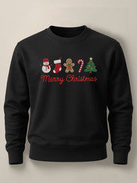 Christmas Icons - Regular/Oversized Sweatshirt Regular Black by inspire.inc