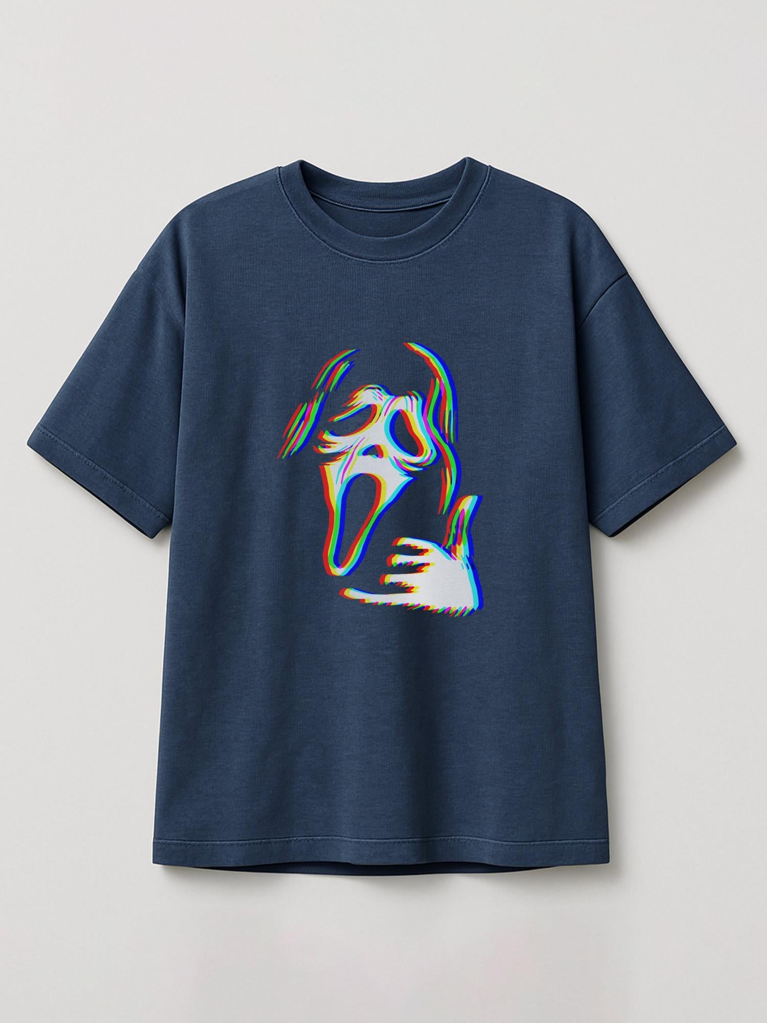 Chromatic Exhilaration - Regular/Oversized T-shirt Oversized Heather Blue by inspire.inc