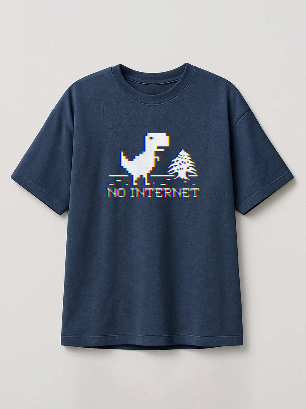 Chromatic Local Outage - Regular/Oversized T-shirt Oversized Heather Blue by inspire.inc