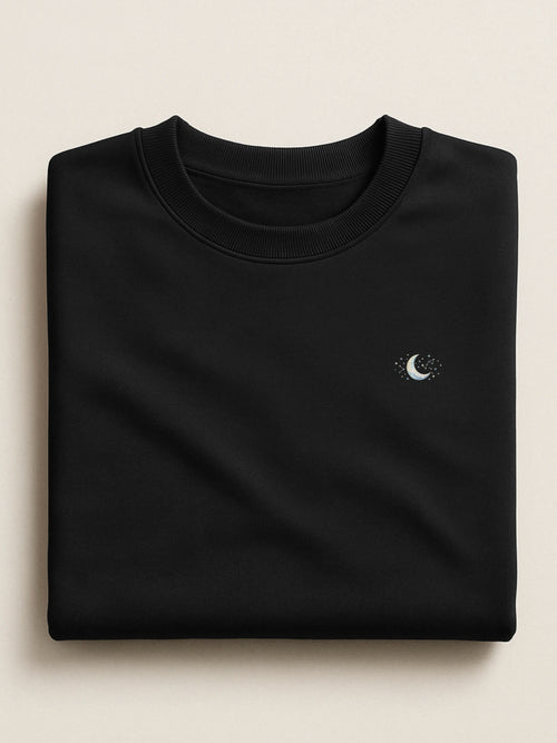 Circadian Minis - Moon and Stars - Regular/Oversized Sweatshirt Regular Fit Black by inspire.inc