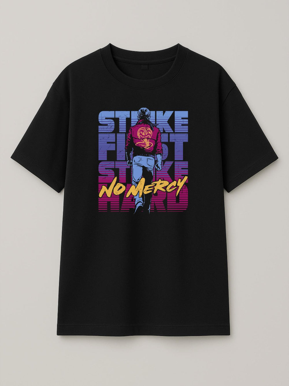 Cobra Kai Attitude - Regular/Oversized T-shirt Oversized Black by inspire.inc