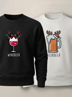 Couples Therapy - Winedeer - Unisex Regular/Oversized Sweatshirt by inspire.inc
