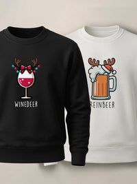 Couples Therapy - Winedeer - Unisex Regular/Oversized Sweatshirt by inspire.inc