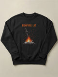 Dark Souls - Bonfire Lit - Regular/Oversized Sweatshirt Black by inspire.inc