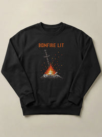 Dark Souls - Bonfire Lit - Regular/Oversized Sweatshirt Black by inspire.inc