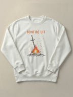 Dark Souls - Bonfire Lit - Regular/Oversized Sweatshirt White by inspire.inc