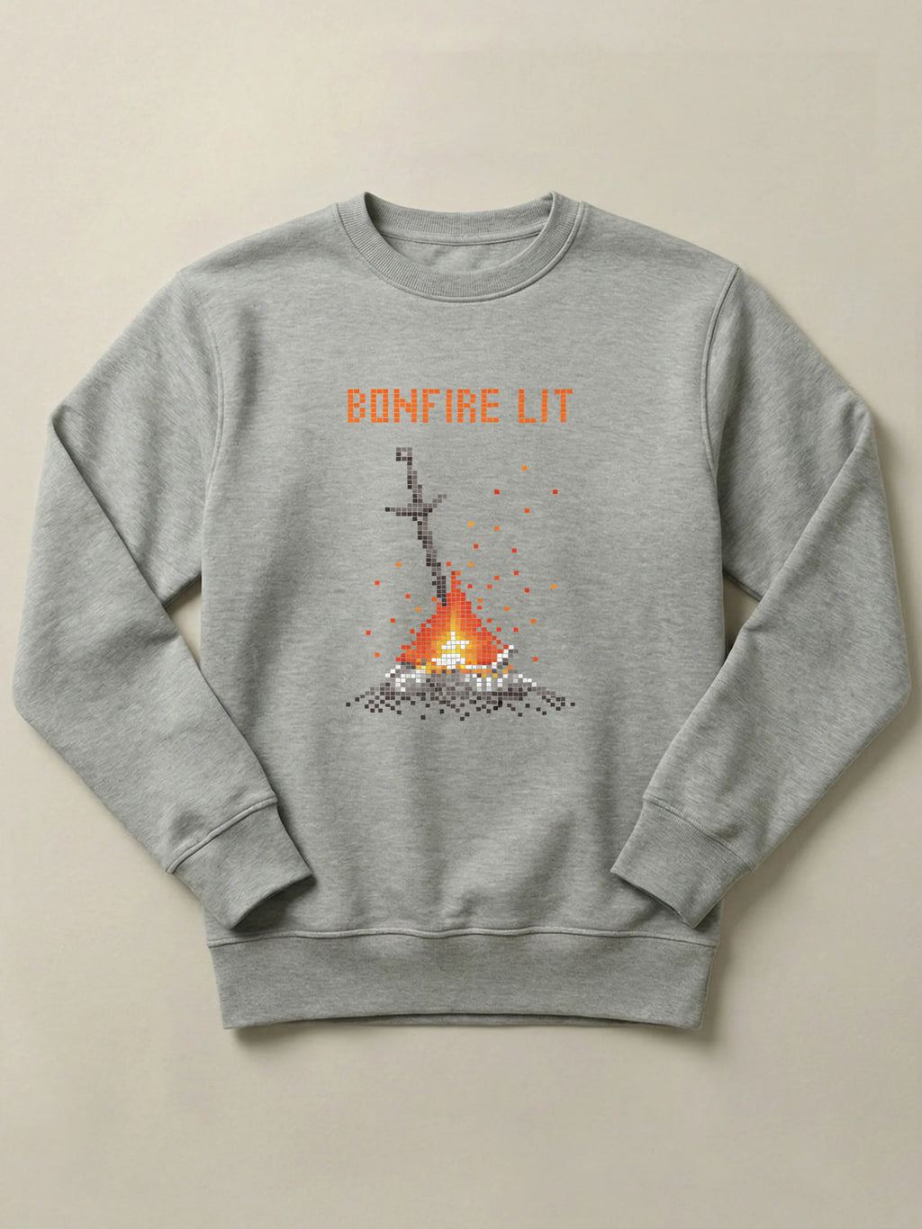 Dark Souls - Bonfire Lit - Regular/Oversized Sweatshirt Gray by inspire.inc
