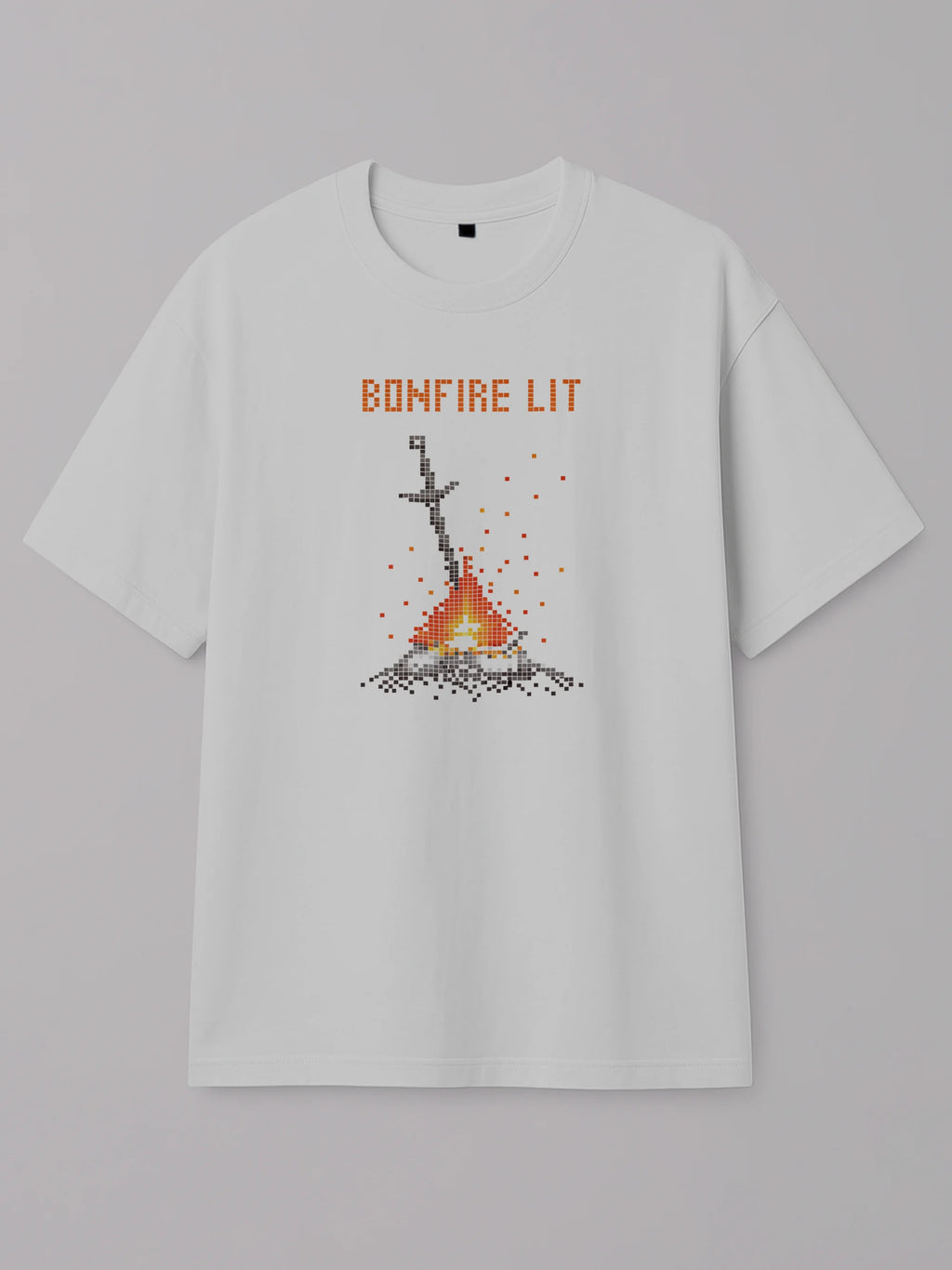 Dark Souls - Bonfire Lit - Regular/Oversized T-shirt White by inspire.inc