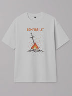 Dark Souls - Bonfire Lit - Regular/Oversized T-shirt White by inspire.inc