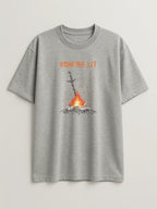Dark Souls - Bonfire Lit - Regular/Oversized T-shirt Light Heather Gray by inspire.inc
