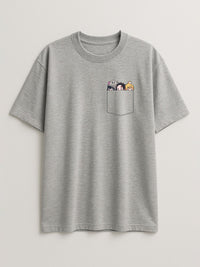 Demon Slayer - Pocket Slayers - Regular/Oversized T-shirt Oversized Light Heather Gray by inspire.inc