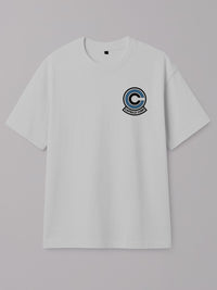 Dragon Ball - Capsule Corp - Regular/Oversized T-shirt Oversized White by inspire.inc