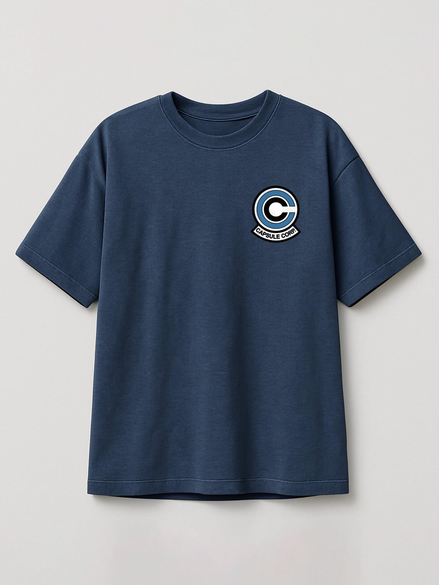 Dragon Ball - Capsule Corp - Regular/Oversized T-shirt Oversized Heather Blue by inspire.inc