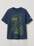 Dragon Ball - Goku and Bulma Bike Ride - Regular/Oversized T-shirt Oversized Heather Blue by inspire.inc