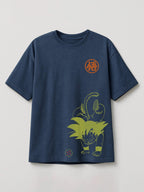 Dragon Ball - Goku Antics - Regular/Oversized T-shirt Oversized Heather Blue by inspire.inc