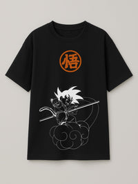 Dragon Ball - Goku Nimbus - Regular/Oversized T-shirt Oversized Black by inspire.inc