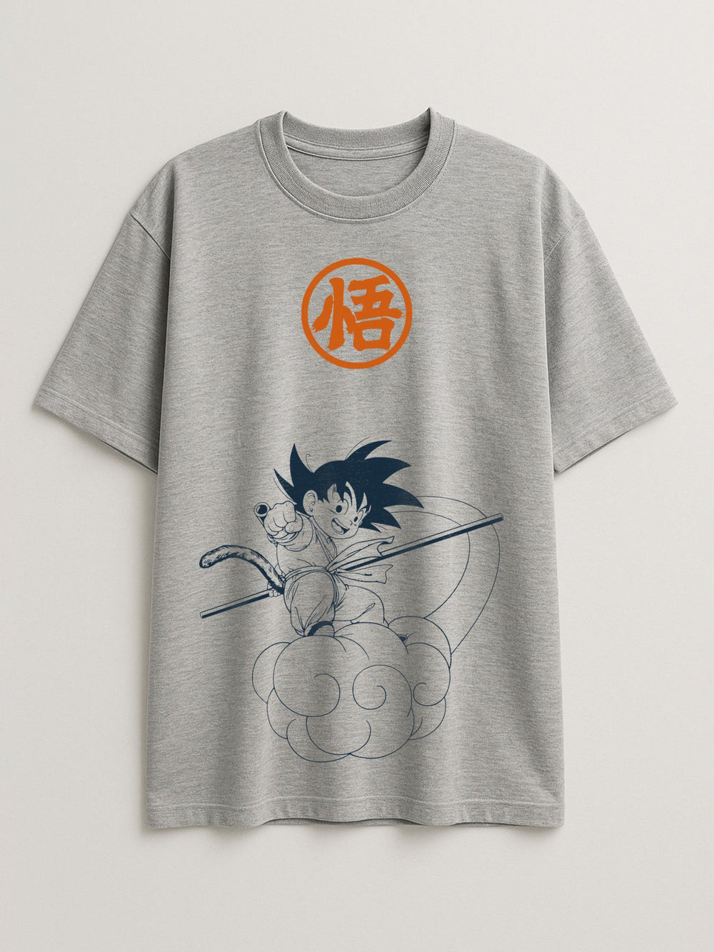 Dragon Ball - Goku Nimbus - Regular/Oversized T-shirt Oversized Light Heather Gray by inspire.inc