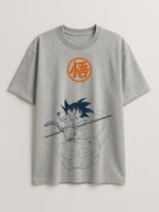 Dragon Ball - Goku Nimbus - Regular/Oversized T-shirt Oversized Light Heather Gray by inspire.inc