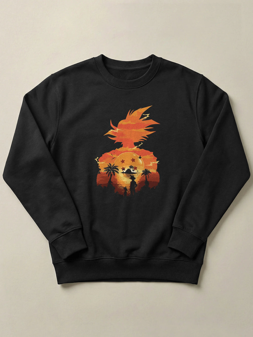 Dragon Ball - Kame Sunset - Regular/Oversized Sweatshirt Black by inspire.inc