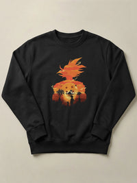 Dragon Ball - Kame Sunset - Regular/Oversized Sweatshirt Black by inspire.inc
