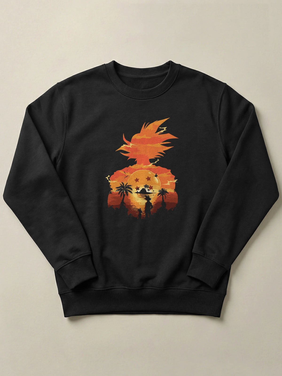 Dragon Ball - Kame Sunset - Regular/Oversized Sweatshirt Black by inspire.inc