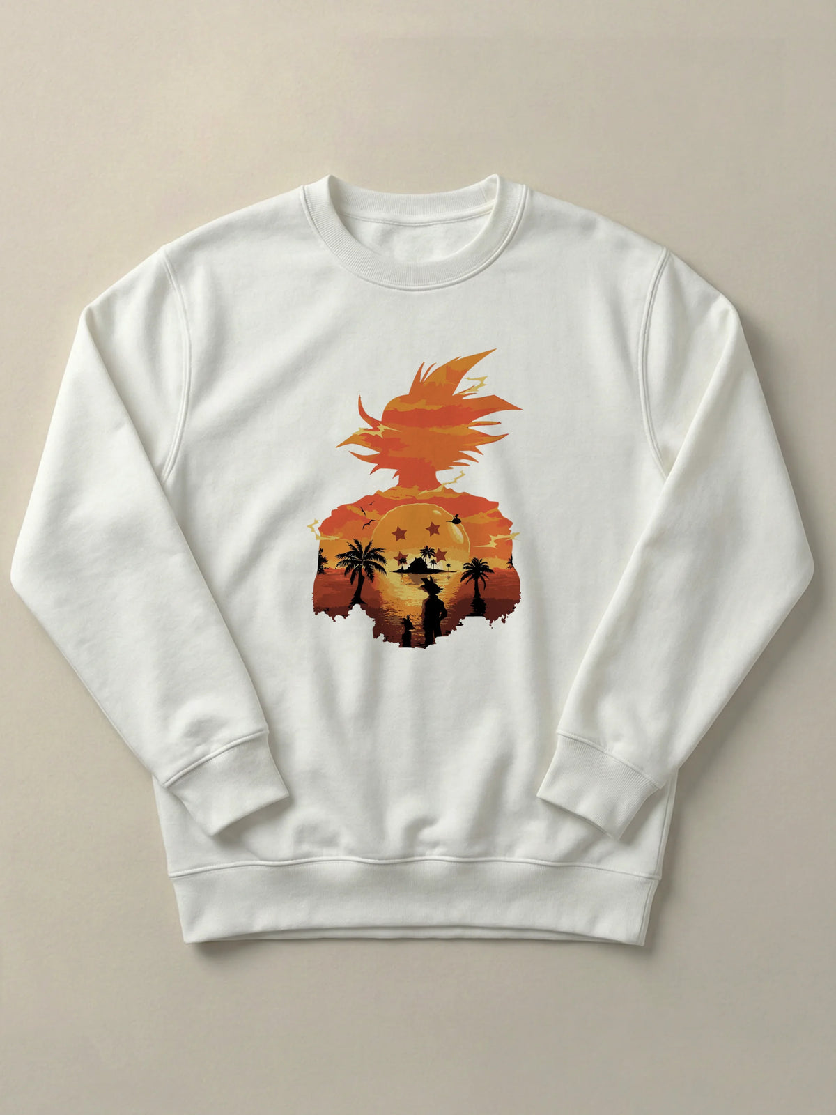 Dragon Ball - Kame Sunset - Regular/Oversized Sweatshirt White by inspire.inc