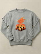 Dragon Ball - Kame Sunset - Regular/Oversized Sweatshirt Gray by inspire.inc