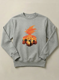 Dragon Ball - Kame Sunset - Regular/Oversized Sweatshirt Gray by inspire.inc