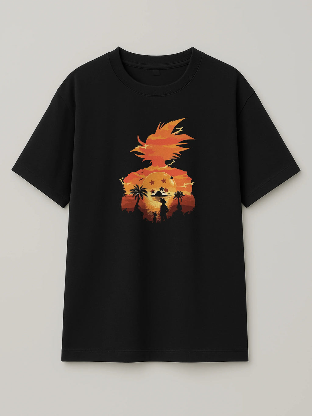 Dragon Ball - Kame Sunset - Regular/Oversized T-shirt Black by inspire.inc