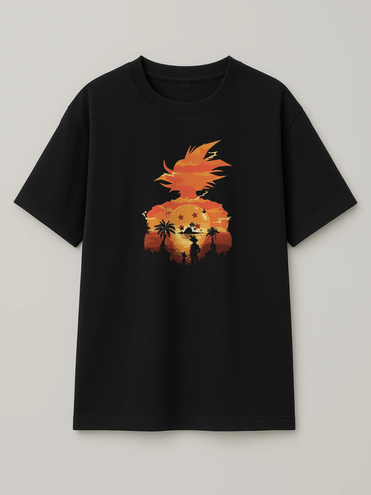 Dragon Ball - Kame Sunset - Regular/Oversized T-shirt Black by inspire.inc