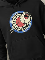Dragon Ball - Saiyan Express - Hoodie Black close-up by inspire.inc