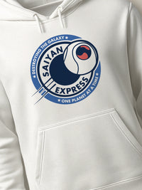 Dragon Ball - Saiyan Express - Hoodie White close-up by inspire.inc