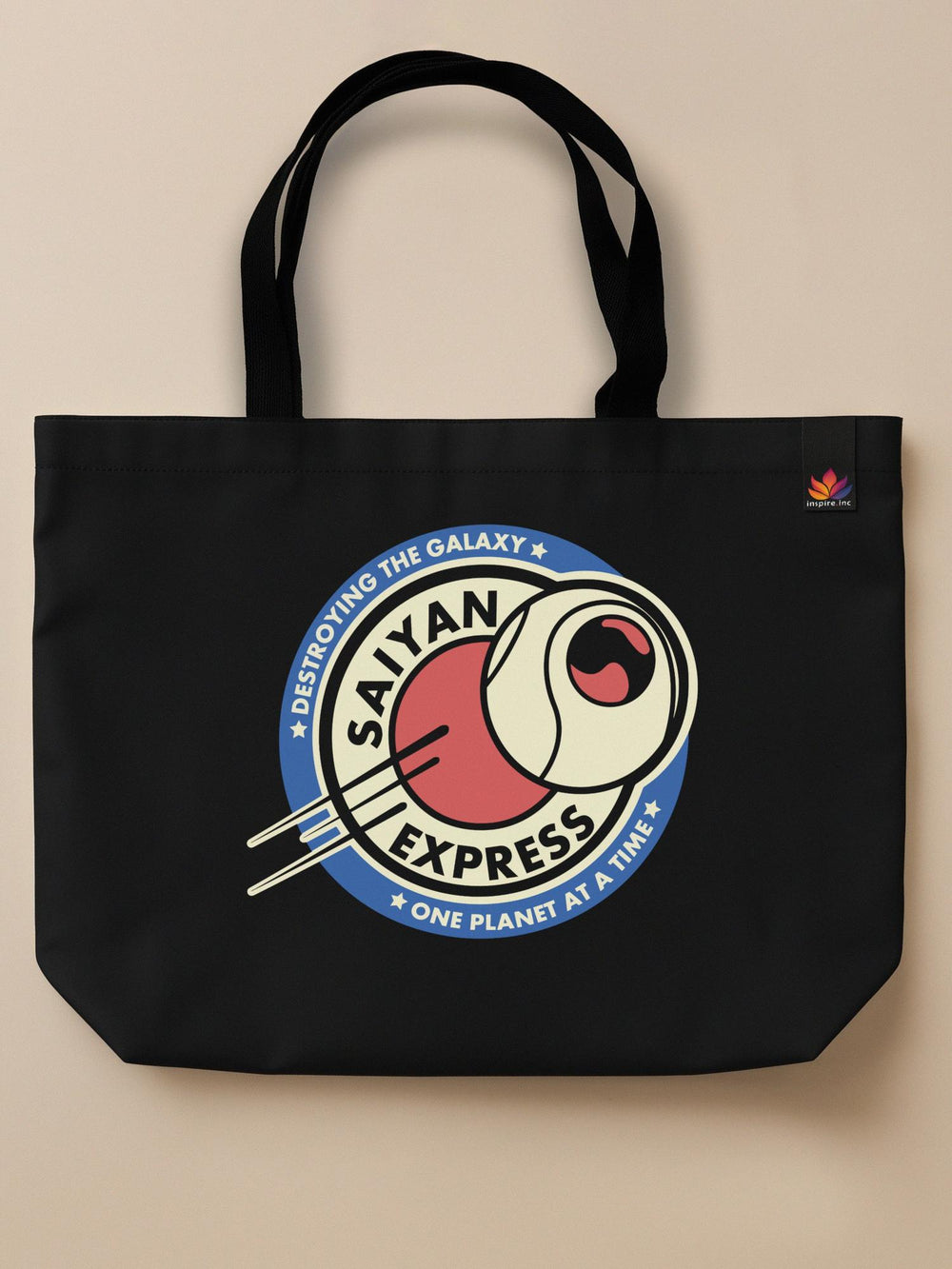 Dragon Ball - Saiyan Express - Neo Tote Bag Black Front Only by inspire.inc