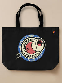 Dragon Ball - Saiyan Express - Neo Tote Bag Black Front Only by inspire.inc